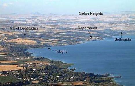 Shore of the northern end of the Sea of Galilee. Photo copyrighted, BiblePlaces.